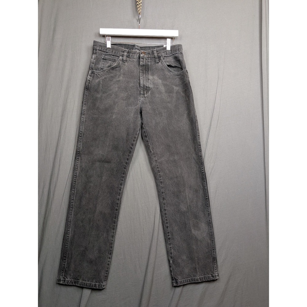Rustler Jeans Mens (33x32) Straight Leg Black‎ Denim